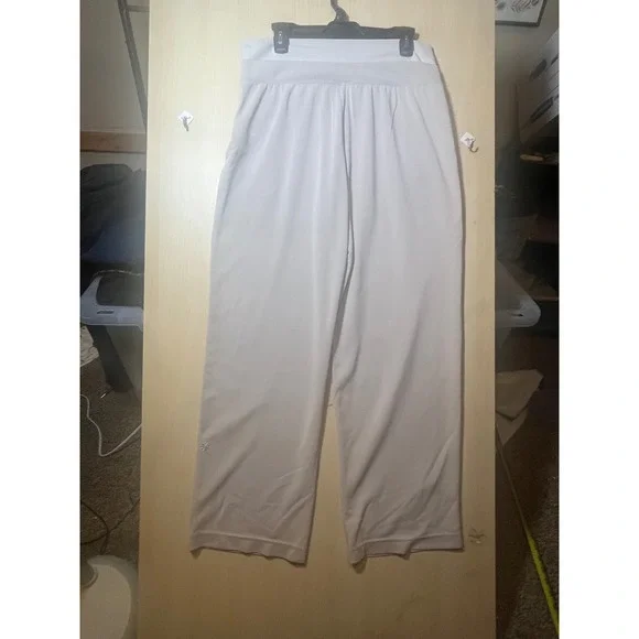 Athleta Wide Leg Pants Light Beige Athleisure Comfortable Size G - Picture 1 of 5